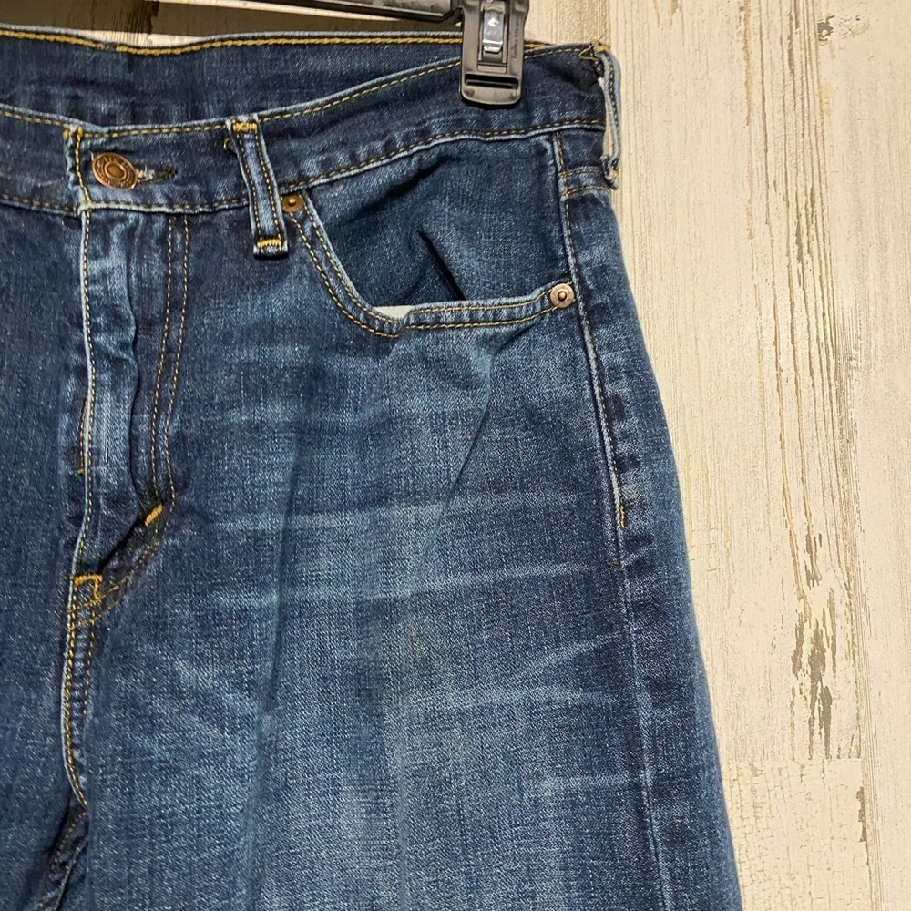 Levi’s 514 Blue Distressed Denim Jeans 32X32 - Picture 3 of 11